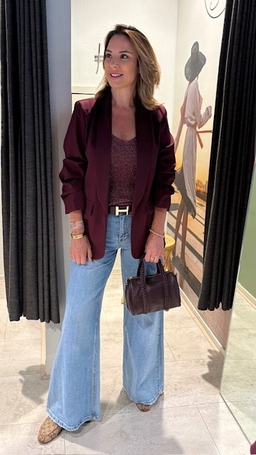 Glitter top lindsey plum