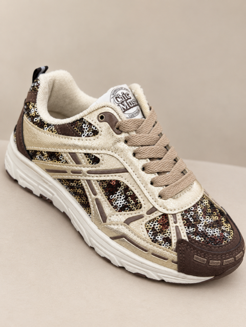 Sneaker paillet choco