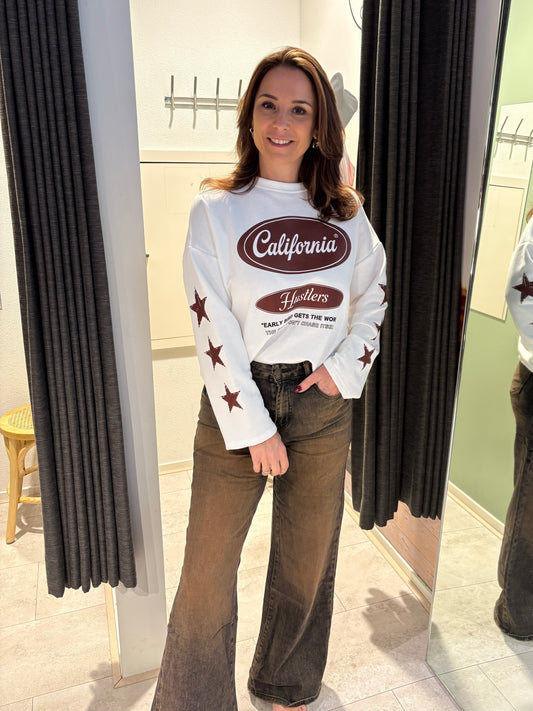 Sweat shirt Californië wit