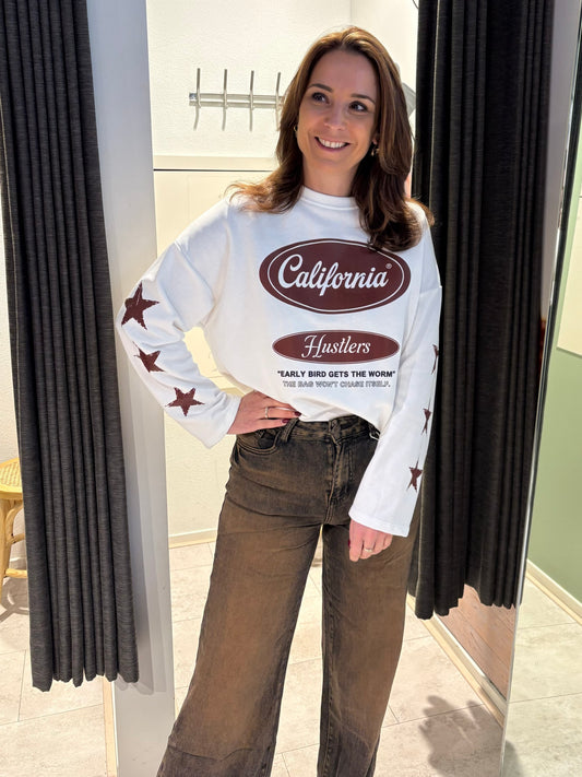 Sweat shirt Californië wit